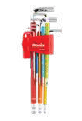 Extremidade esférica de braço extra longo multicolorido 9pcs Cr-V